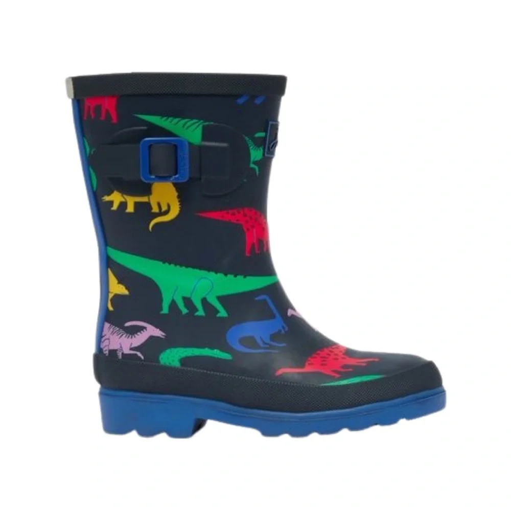 Joules Kids Navy Dinosaur Rain Boots